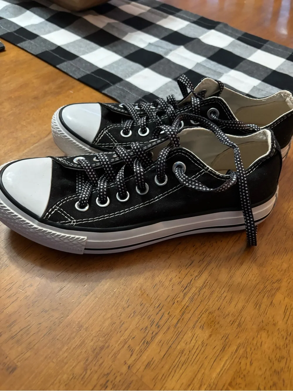 Kids Black Converse Canvas Low-Top Sneakers